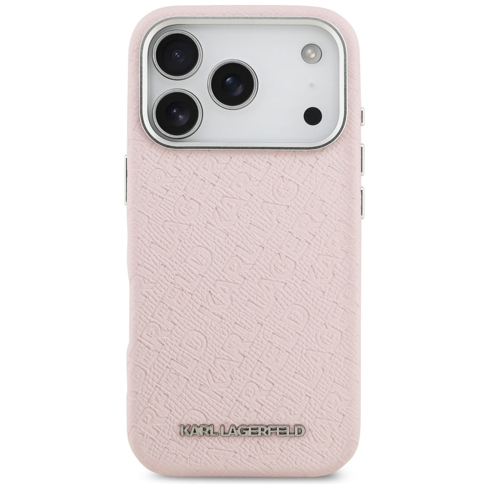 Karl Lagerfeld FW Stemplet Karl MagSafe Case til iPhone 17 Pro - Pink