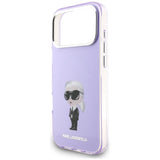 Karl Lagerfeld IML Aquarelle Karl & Choupette & Logo MagSafe Case til iPhone 17 Pro Max - Purple