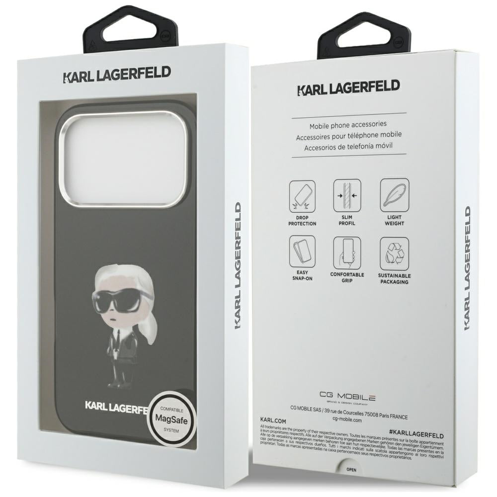 Karl Lagerfeld IML Aquarelle Karl & Logo MagSafe Case til iPhone 17 Pro - sort