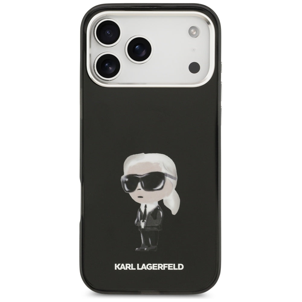 Karl Lagerfeld IML Aquarelle Karl & Logo MagSafe Case til iPhone 17 Pro Max - sort