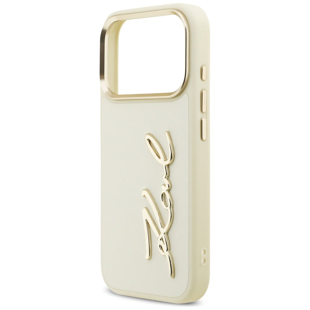 Karl Lagerfeld Karl Script Logo iPhone 17 Pro Case - Beige