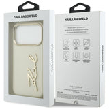 Karl Lagerfeld Karl Script Logo iPhone 17 Pro Case - Beige