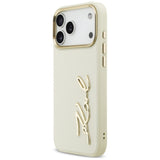 Karl Lagerfeld Karl Script Logo Case til iPhone 17 Pro Max - Beige