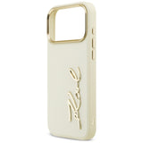 Karl Lagerfeld Karl Script Logo Case til iPhone 17 Pro Max - Beige