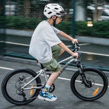 Rockbros LK-67 ungdoms cykelhjelm med aftagelig visir 54<unk>58 cm - hvid