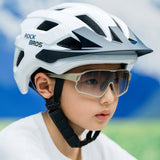 Rockbros LK-67 ungdoms cykelhjelm med aftagelig visir 54<unk>58 cm - hvid