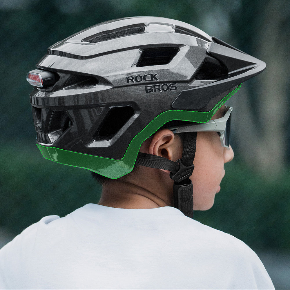 Rockbros LK-67 ungdoms cykelhjelm med aftagelig visir 54<unk>58 cm - Grå