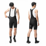 Rockbros YDDK009 Mænds Cykling Bib Shorts med Pad størrelse L - sort