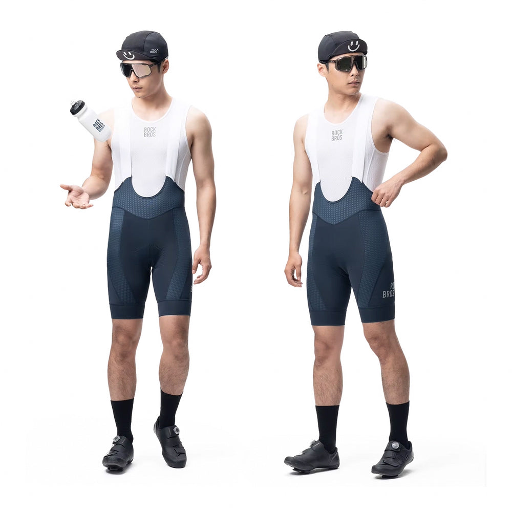 Rockbros YDDK009 Men's Cycling Bib Shorts with Pad Size XL - Dark Blue