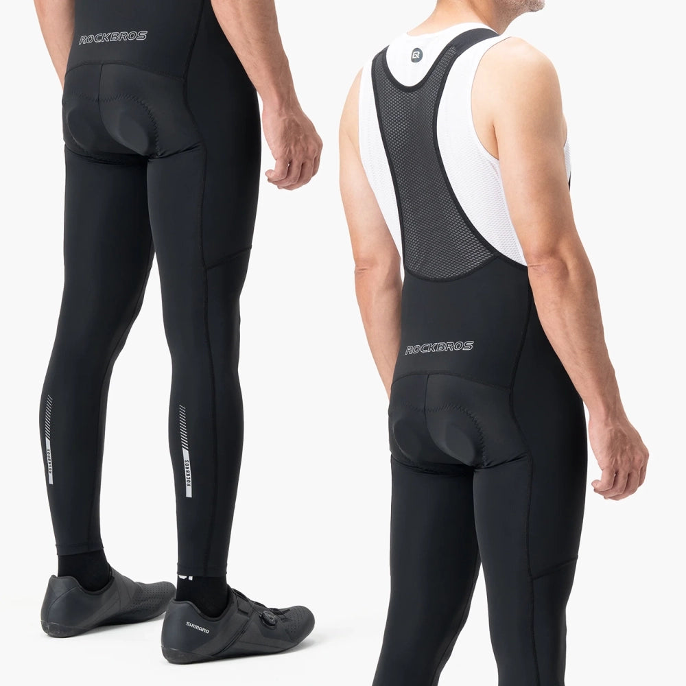 Rockbros 200021 Lange cykelbibsorts med pad Size XL - sort