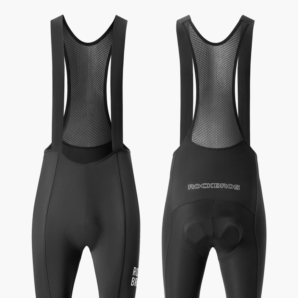 Rockbros 200021 Lange cykelbibsorts med pad størrelse XXXL - sort