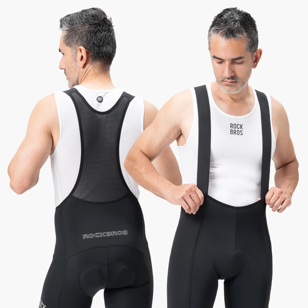 Rockbros 200021 Lange cykelbibsorts med pad størrelse XXXL - sort