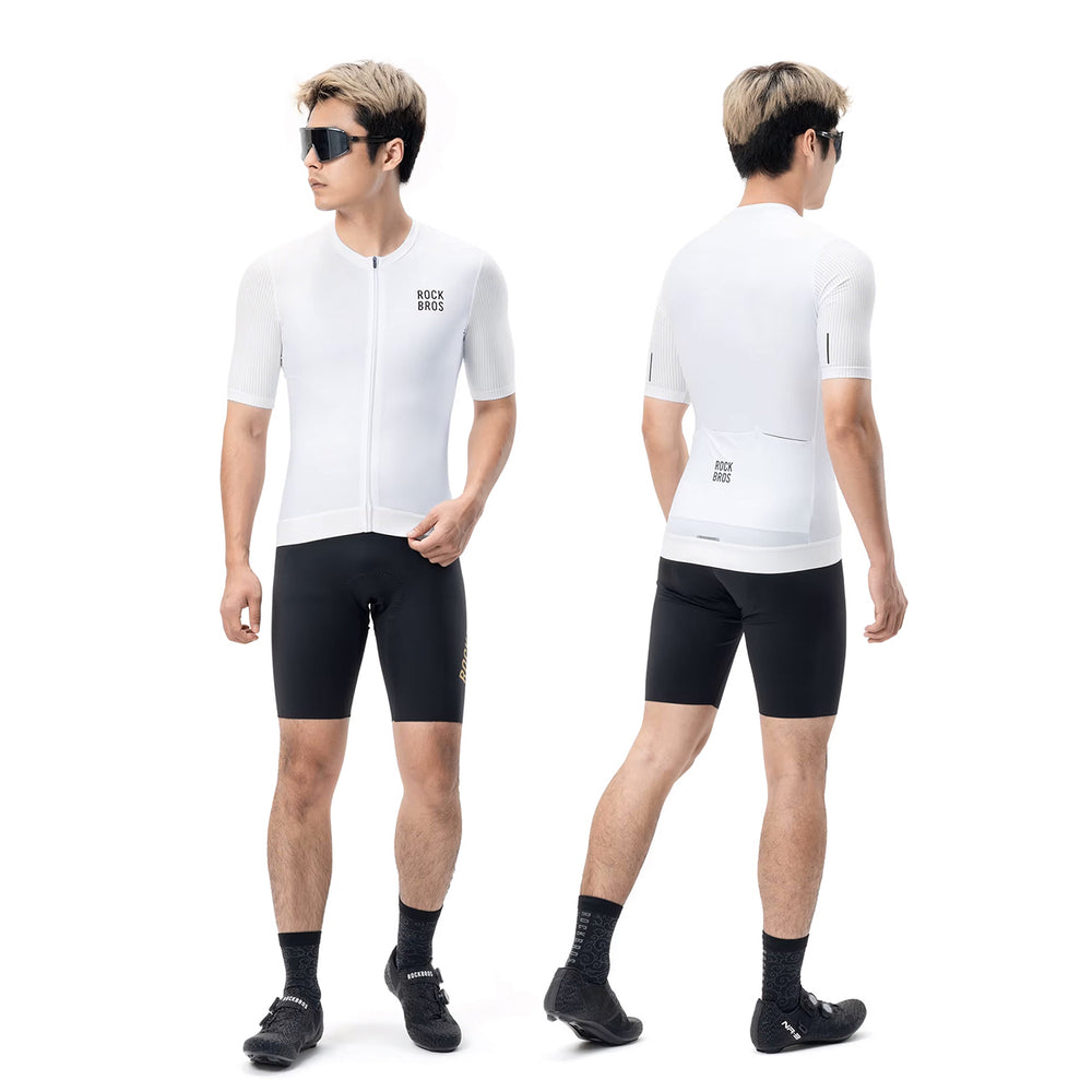 Rockbros 15200025 Short Sleeve Cycling Jersey Size L - White