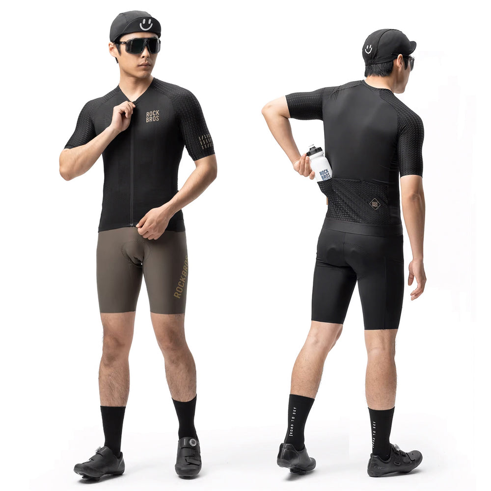 Rockbros YDDX011 Diamond Short Sleeve Cycling Jersey størrelse XS - sort