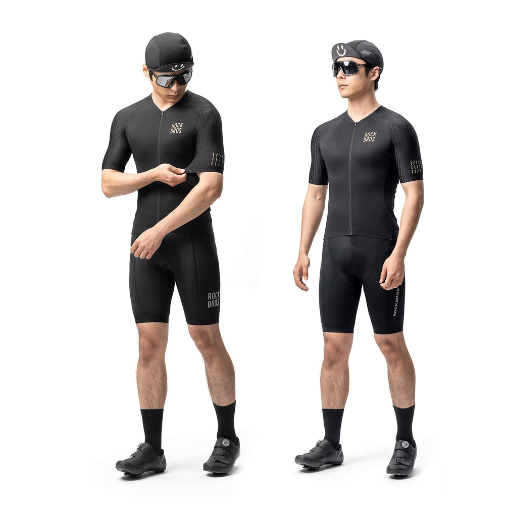 Rockbros YDDX011 Diamond Short Sleeve Cycling Jersey størrelse XL - sort