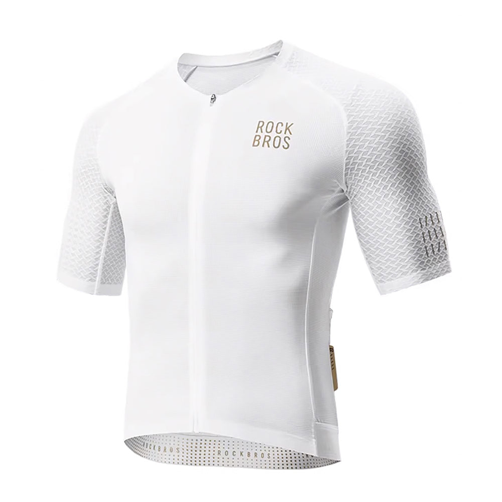 Rockbros YDDX011 Diamond Short Sleeve Cycling Jersey størrelse S - hvid