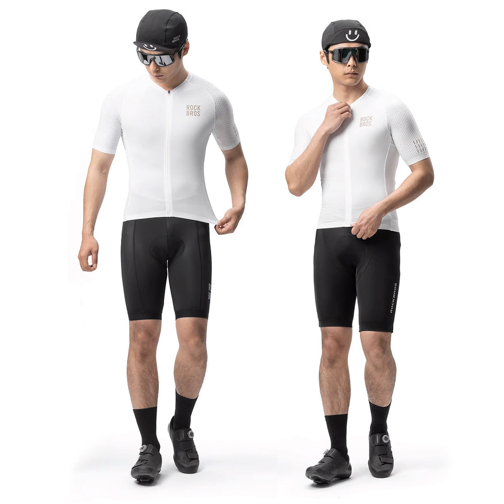 Rockbros YDDX011 Diamond Short Sleeve Cycling Jersey Size XXL - White