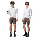 Rockbros YDCX008 Diamond Long Sleeve Cycling Jersey størrelse XL - hvid