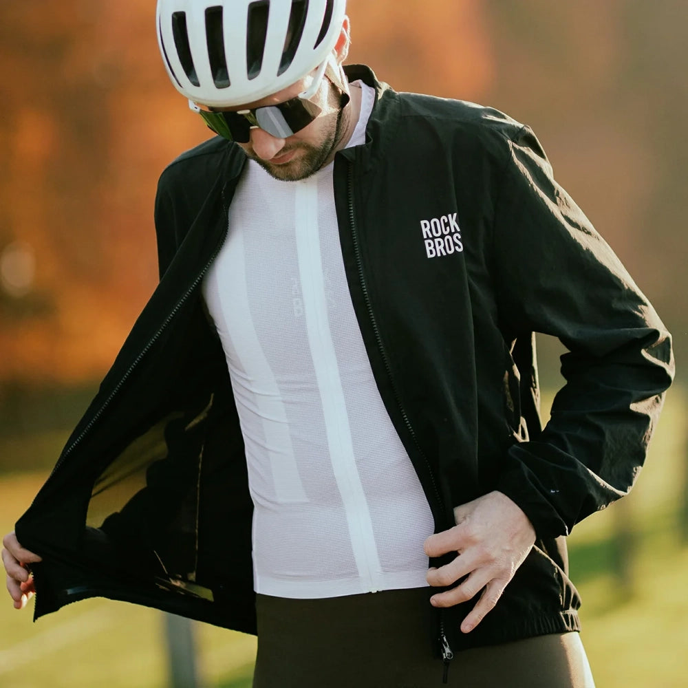 Rockbros YDCX008 Diamond Long Sleeve Cycling Jersey størrelse XXL - hvid