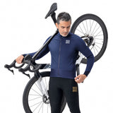 Rockbros YDWT014 Vinter Fleece Dobbeltlag cykeljakke størrelse XL - Blå