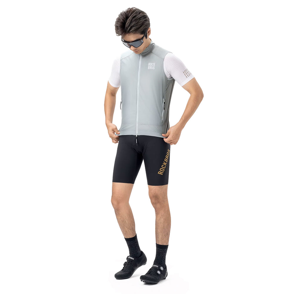 Rockbros YDMJ003 Forår/Høst Vindtæt vest M-størrelse - hvid/grå