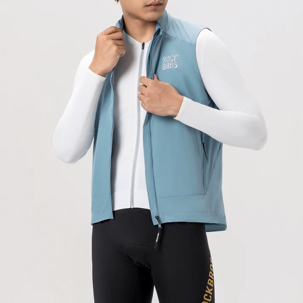 Rockbros YDMJ003 Forår/Høst Vindtæt vest størrelse XXL - Blå