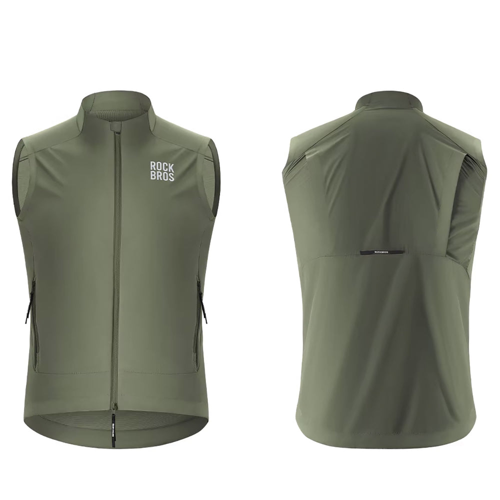 Rockbros YDMJ003 Forår/Høst Vindtæt vest størrelse XL - Grøn