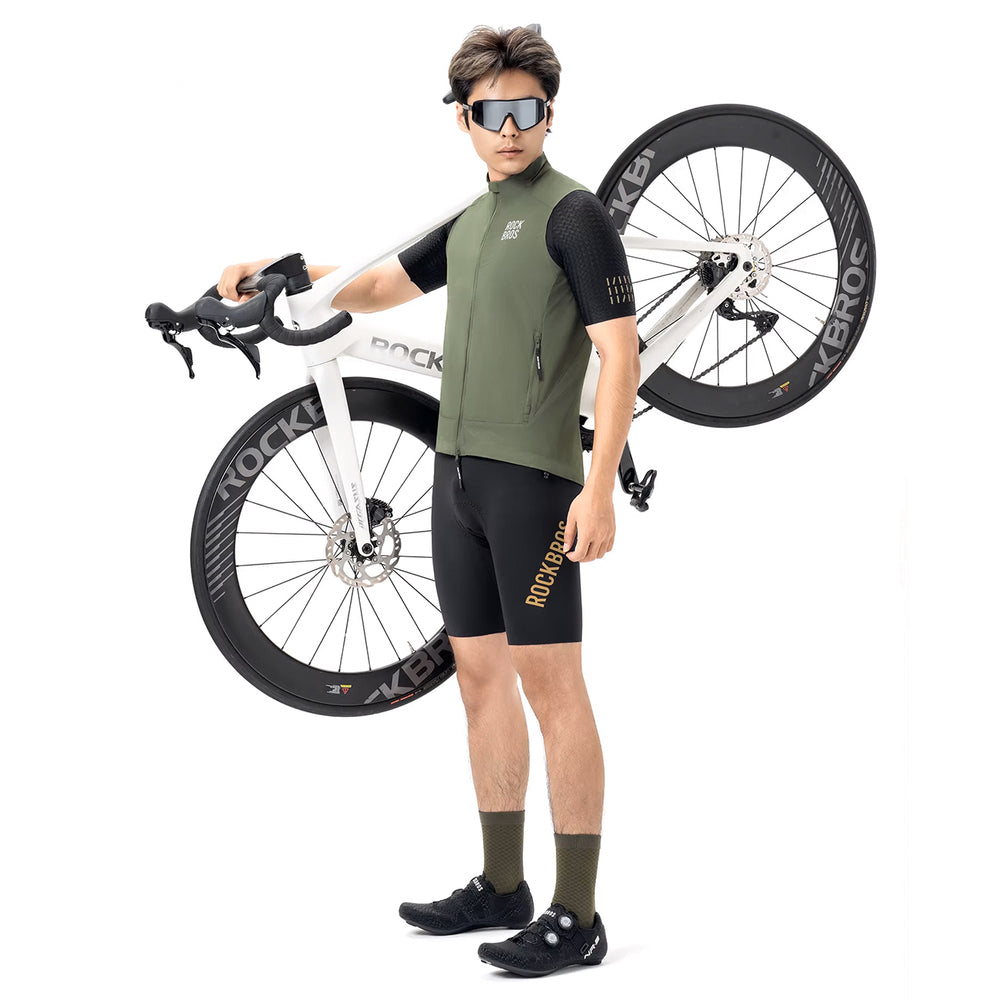 Rockbros YDMJ003 Forår/Høst Vindtæt vest størrelse XL - Grøn