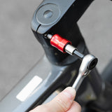 Rockbros Multitool Cykelværktøjssæt med ratchetnøgle og dækhefter - sort