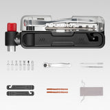 Rockbros Multitool Bike Tool Set with CO2 Pump and Ratchet Wrench - Black