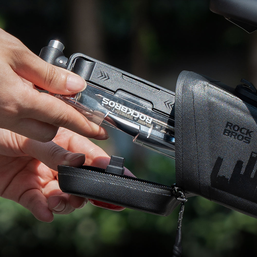 Rockbros Multitool Bike Tool Set with CO2 Pump and Ratchet Wrench - Black