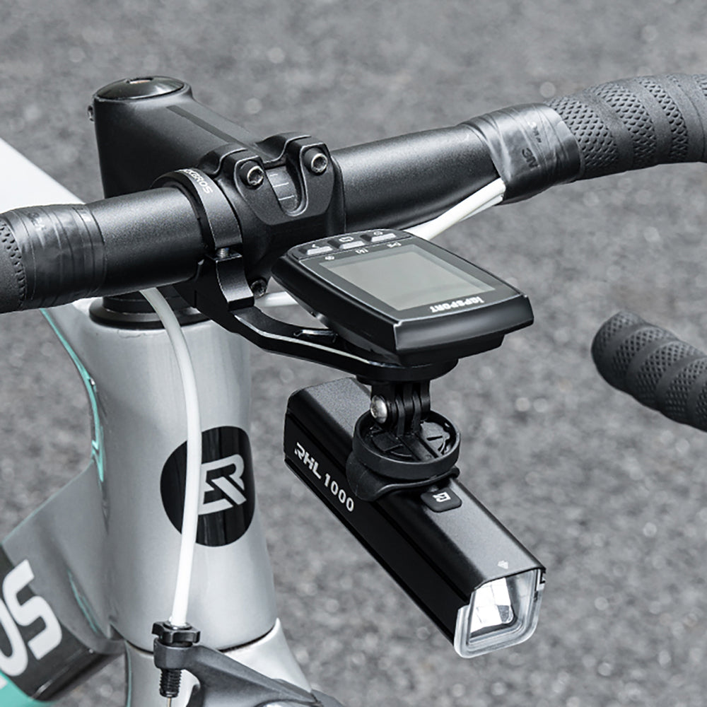 Rockbros FK-301 2-in-1 Handlebar Bike Mount for Computer/Navigator and Camera/Lighting - Black