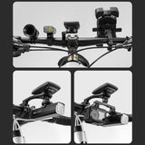 Rockbros FK-301 2-in-1 Handlebar Bike Mount for Computer/Navigator and Camera/Lighting - Black