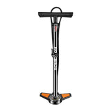 Rockbros GP6532B gulvpumpe med trykmåler - sort og orange