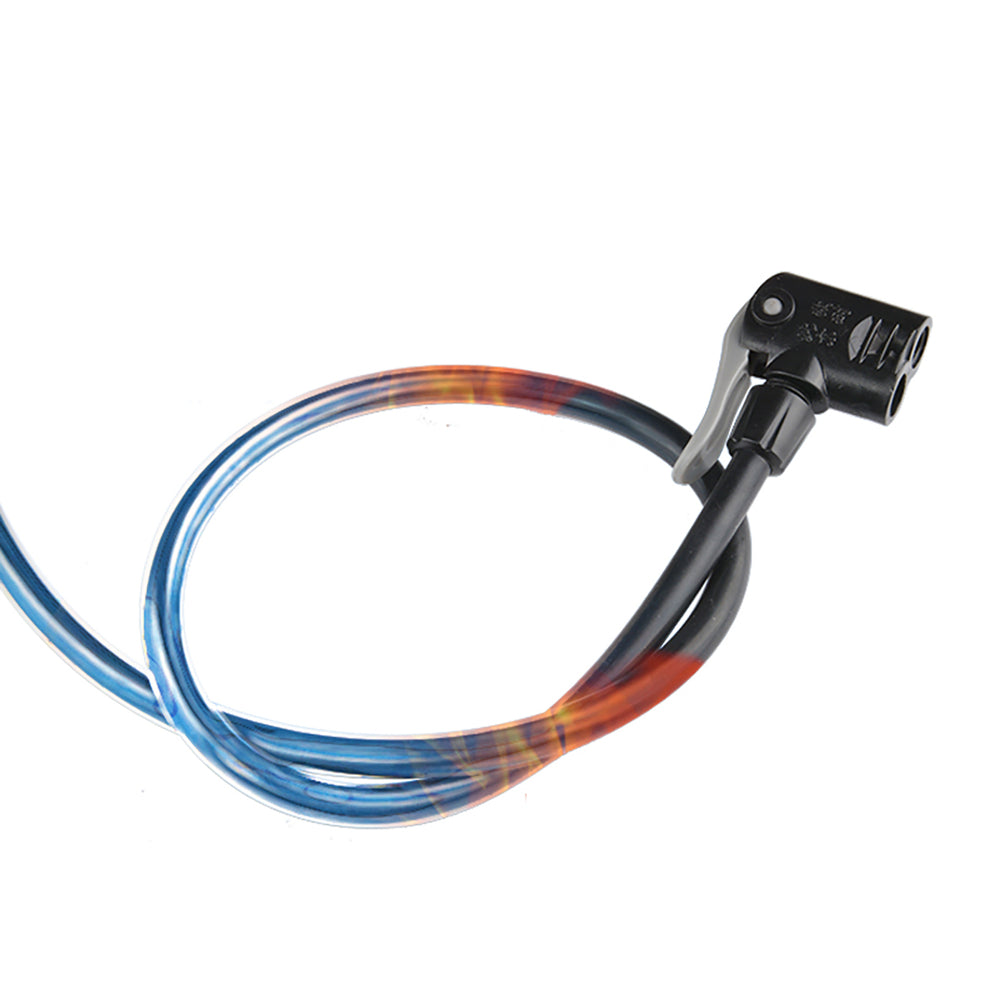 Rockbros GP6532B gulvpumpe med trykmåler - sort og orange