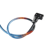 Rockbros GP6532B gulvpumpe med trykmåler - sort og orange