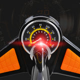 Rockbros GP6532B gulvpumpe med trykmåler - sort og orange