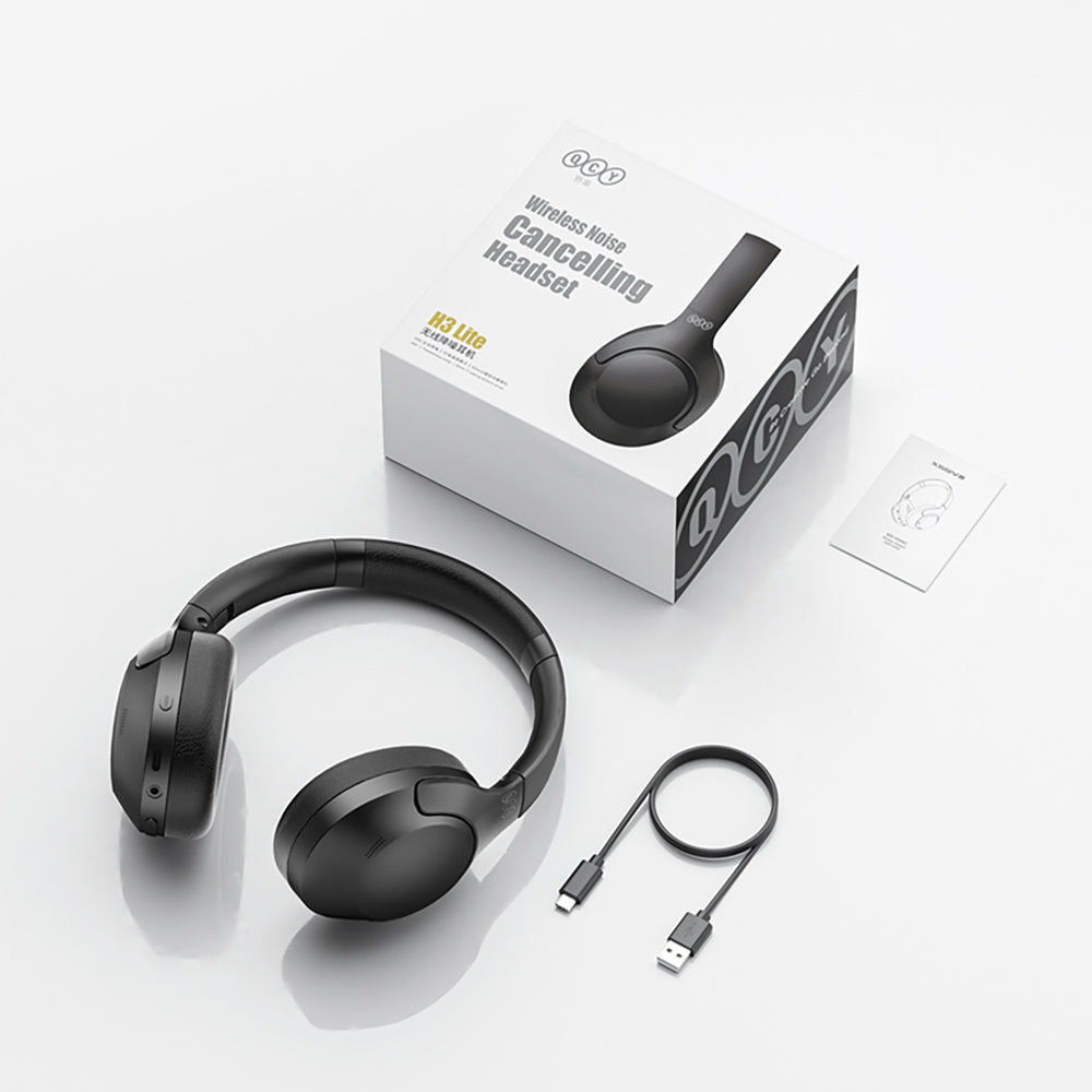 QCY H3 Lite Over-Ear Headphones med ANC Bluetooth 5.3 - sort
