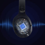 QCY H3 Over-Ear Headphones with ANC Bluetooth 5.4 Hi-Res Audio - Blue