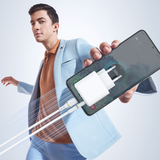 Dudao L25L USB-A - Lightning Cable 1m 30W med Soft Silicone Braid - Hvid