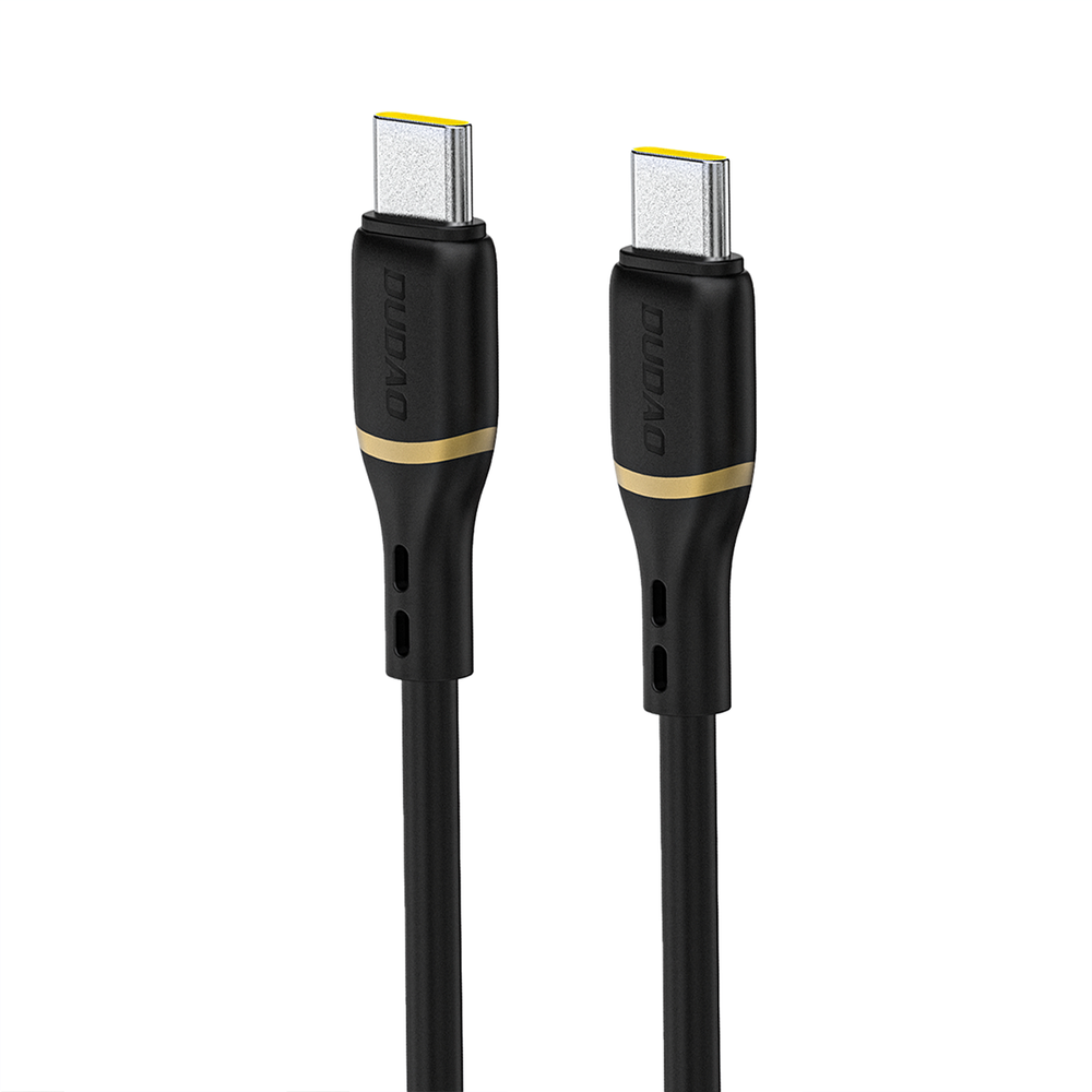 Dudao L25C USB-C-kabel 1m 60W med blød silikone fløj - sort