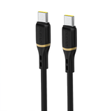Dudao L25C USB-C-kabel 1m 60W med blød silikone fløj - sort