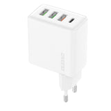 Dudao A5HEU 3xUSB-A 1xUSB-C PD 20W QC3.0 18W+ 2x12W vægoplader - hvid