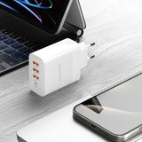 Dudao A5HEU 3xUSB-A 1xUSB-C PD 20W QC3.0 18W+ 2x12W vægoplader - hvid