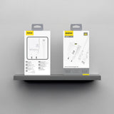 Dudao A23TEU 2.4A GaN USB-A Wall Charger med USB-A - USB-C-kabel - hvid