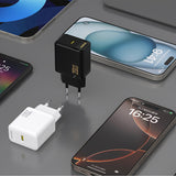 Dudao A26LEU PD 20W GaN USB-C Wall Charger med USB-C til Lightning Cable - sort
