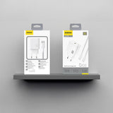 Dudao A27PCEU PD 30W GaN USB-C Wall Charger med USB-C kabel - hvid