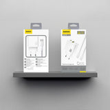 Dudao A27TCEU PD 30W GaN USB-A USB-C Wall Charger med USB-C-kabel - hvid