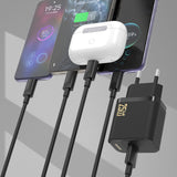 Dudao A27STEU 25W GaN USB-A Wall Charger med USB-A - USB-C-kabel - hvid