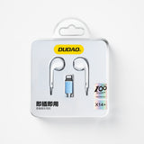 Dudao X14+ Wired In-Ear Headphones med Lightning Connector 1,2 m - Hvid